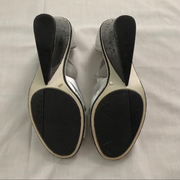 Box 1, BCBGirls Silver Reflective Wedges - Picture 5 of 7